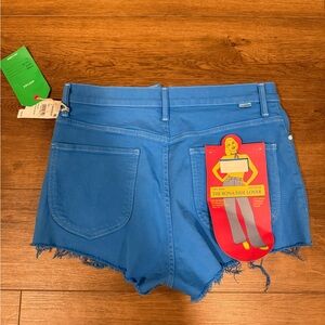 MOTHER Vibrant Blue Jean Shorts